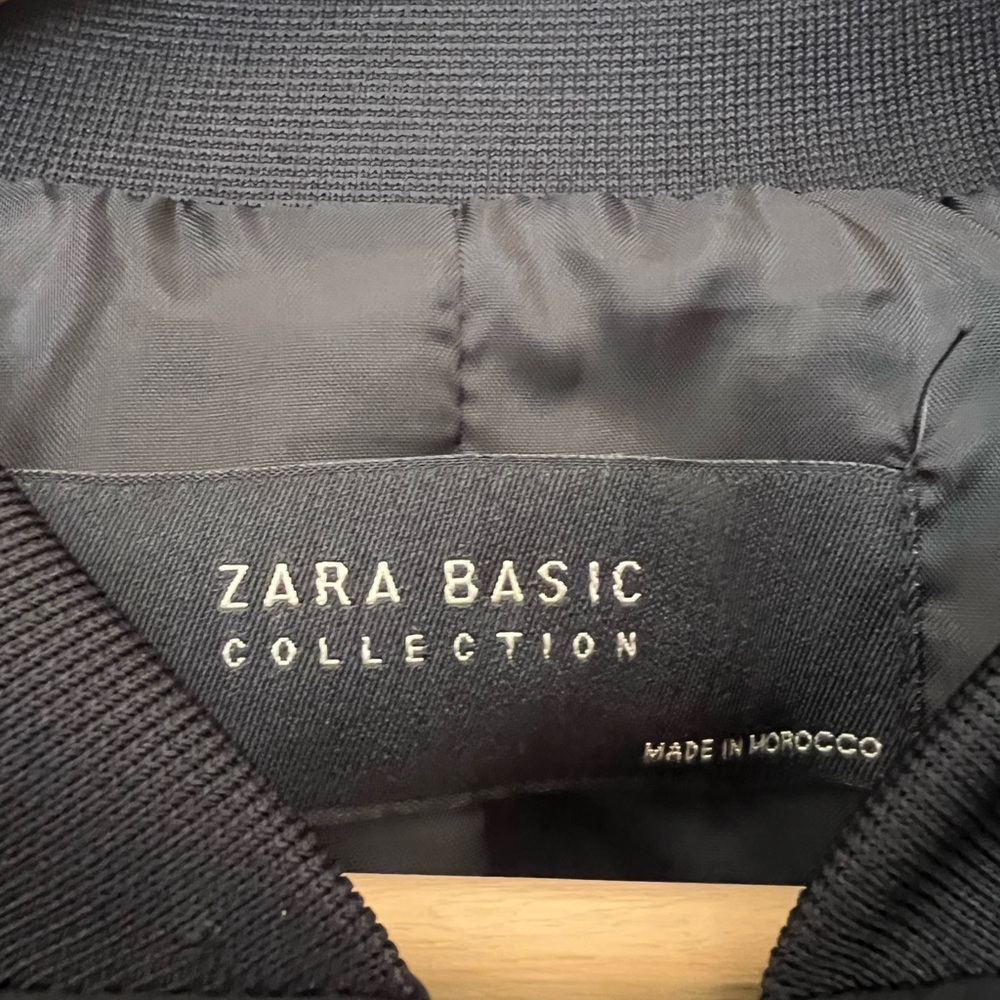 Zara Black Bomber Jacket - Picture 5 of 7